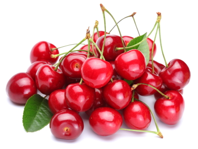 Image cherries on a white background