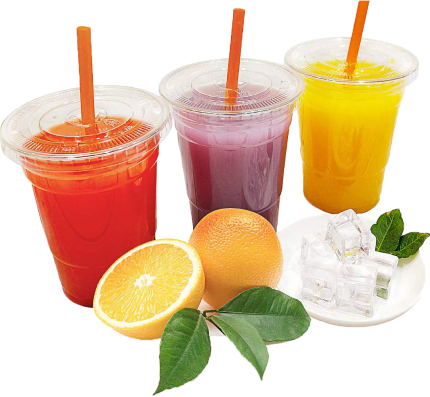 group of fruit juices